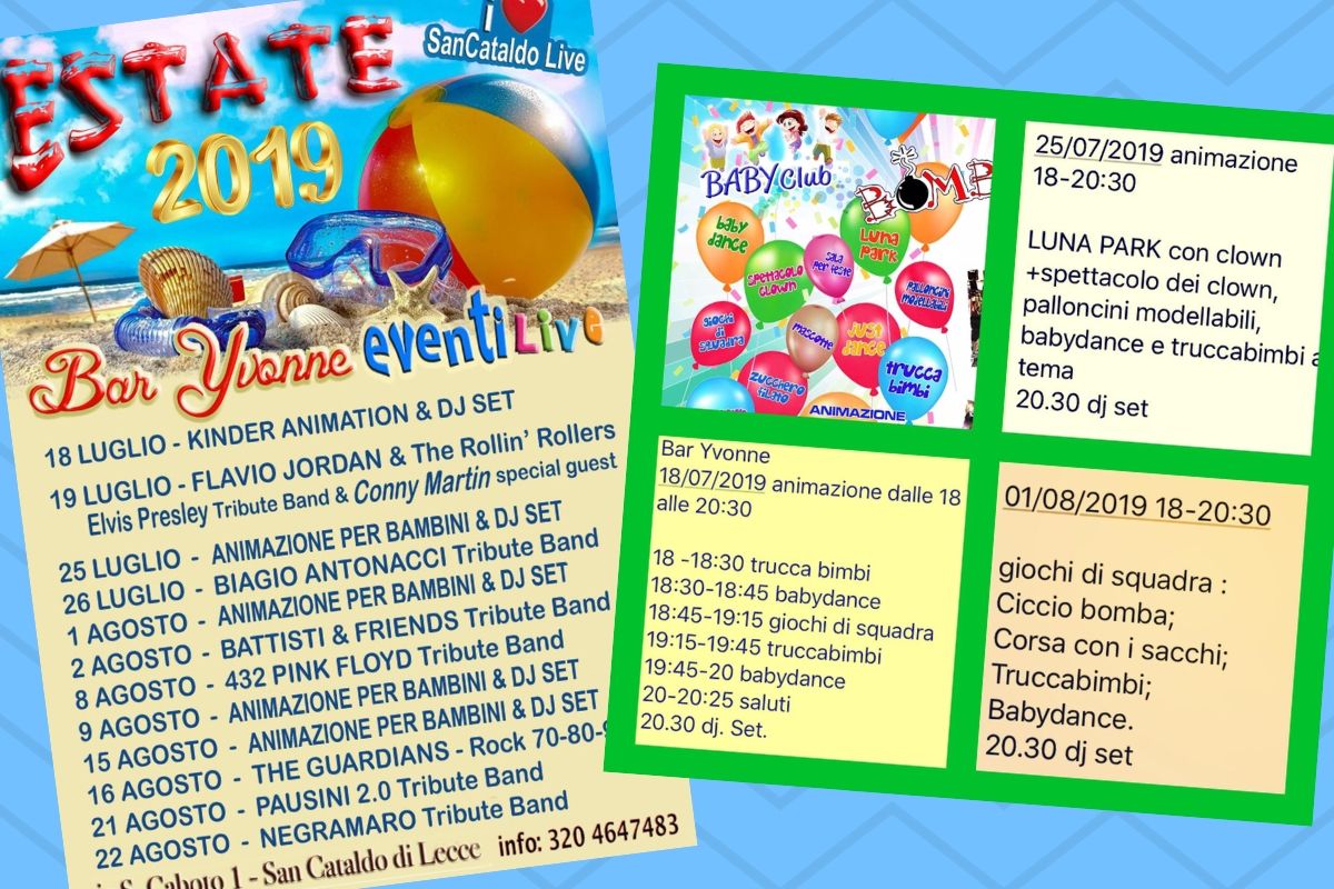Featured image for “Animazione per bambini al bar Yvonne – San Cataldo”