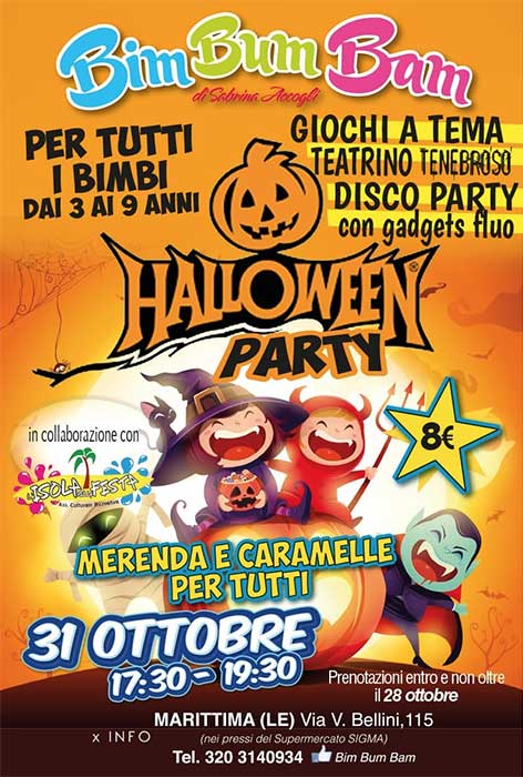 Featured image for “Halloween Party al Bim Bum Bam di Marittima”