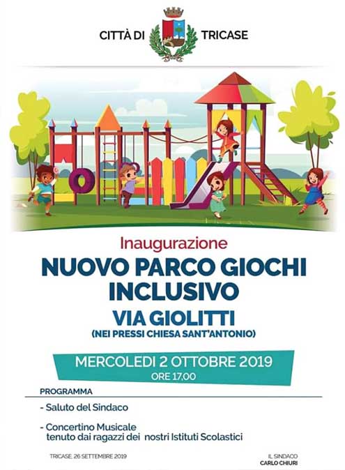 Featured image for “Inaugurazione parco giochi via Giolitti, Tricase”