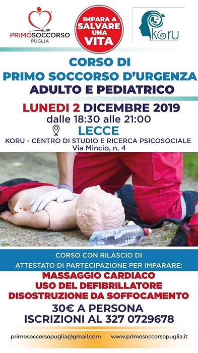 Featured image for “Corso di primo soccorso d’urgenza adulto e pedriatico”