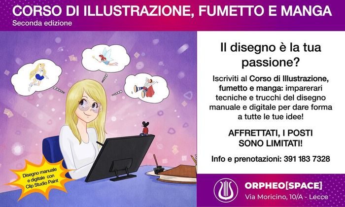 Featured image for “Corso di illustrazione, fumetto e manga”