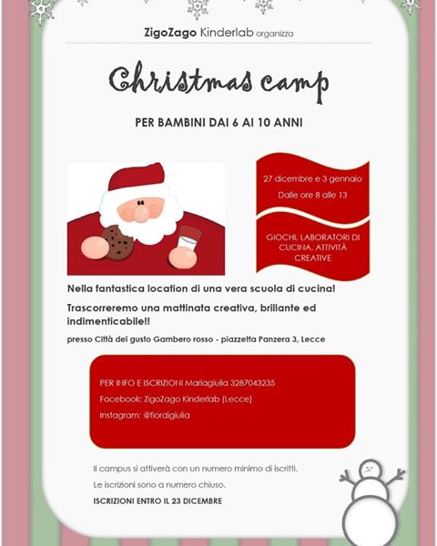 Featured image for “Christmas Camp al Gambero Rosso”