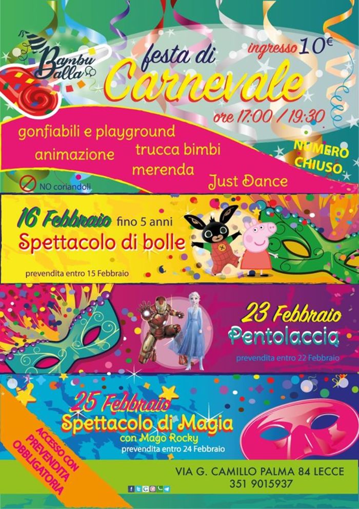 Featured image for “Feste di carnevale – Bambuballa”