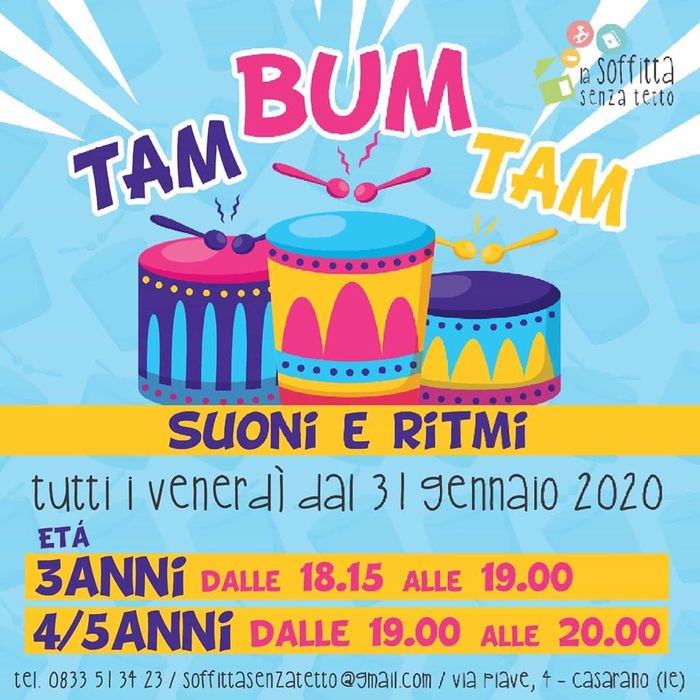 Featured image for “Tam Tam Bum – musicalità per bambini”
