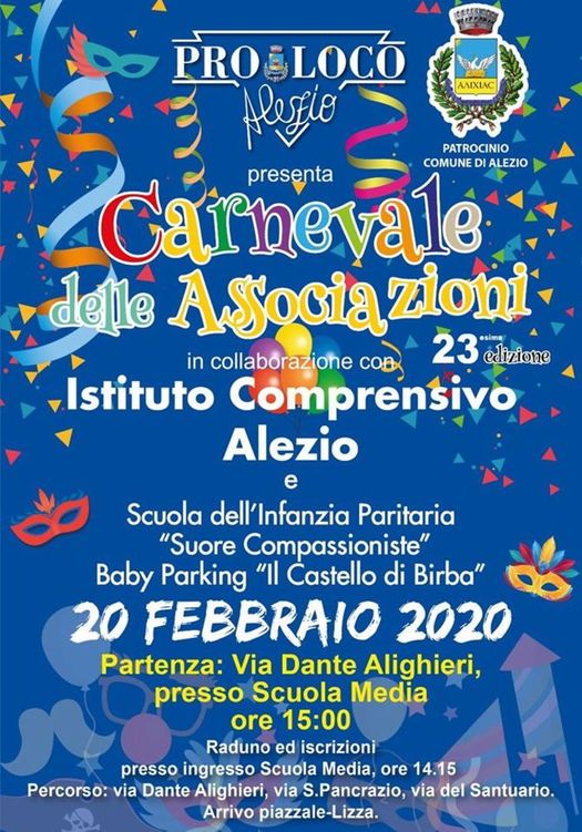 Featured image for “Carnevale delle Associazioni – Alezio”