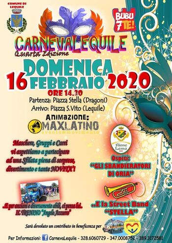 sfilata carnevale lequile 2020