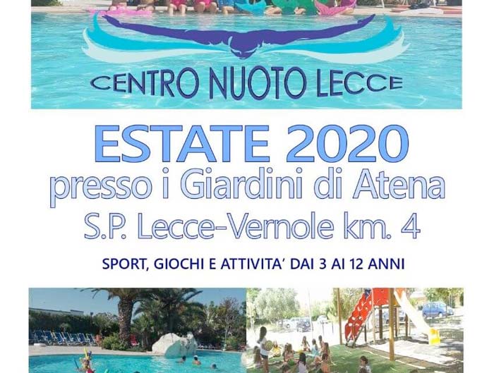 Featured image for “Campo estivo Centro nuoto Lecce ai Giardini di Atena”
