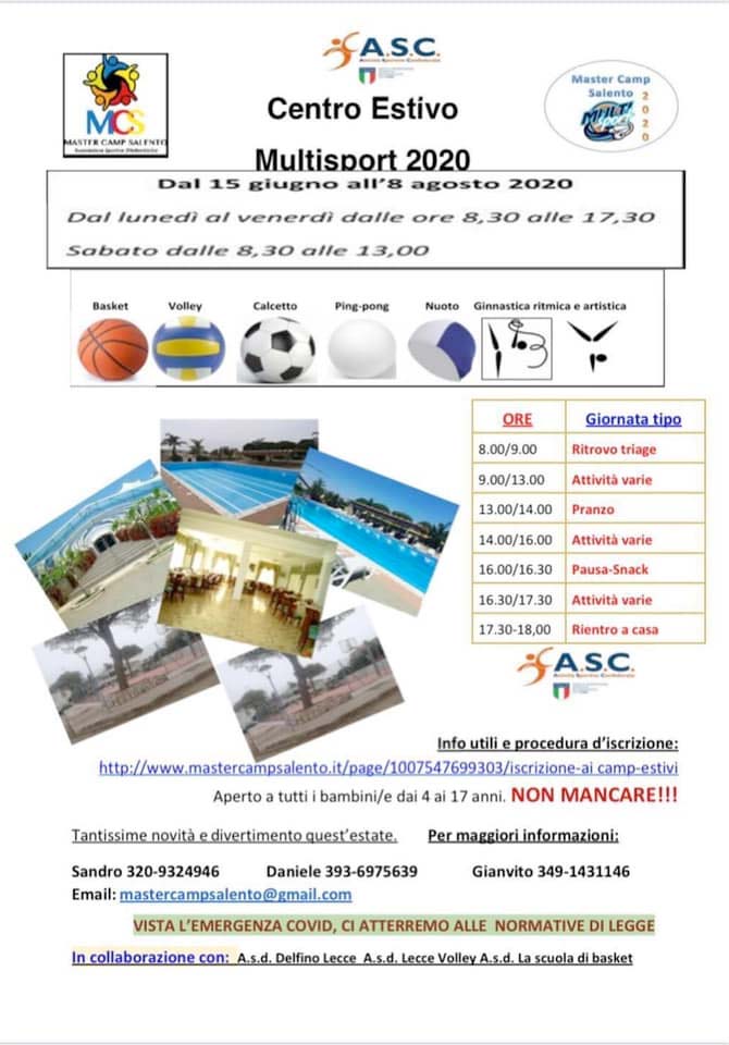 Featured image for “CENTRO ESTIVO MULTISPORT 2020”