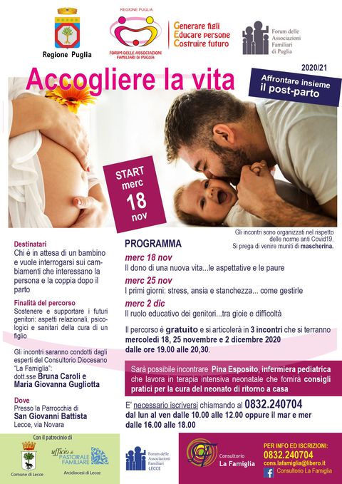 Featured image for “Accogliere la vita – incontri post parto”