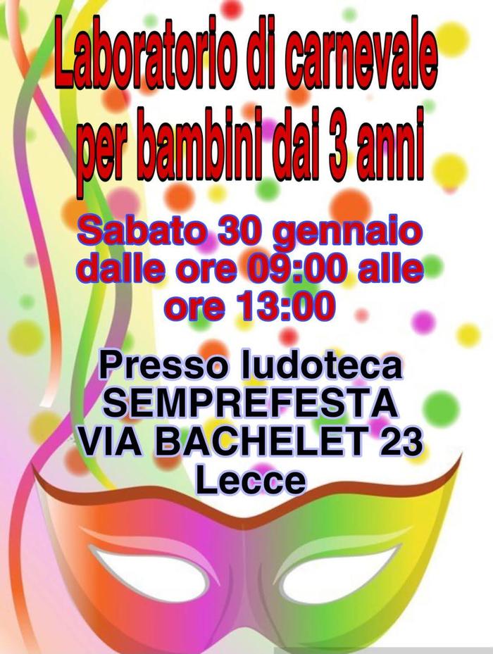 Featured image for “Laboratorio di Carnevale”