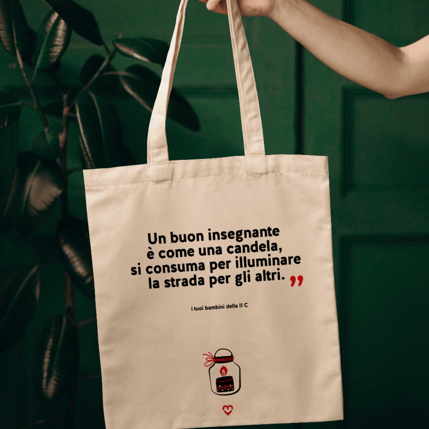 Featured image for “Shopping bag "l'insegnante è una candela"”