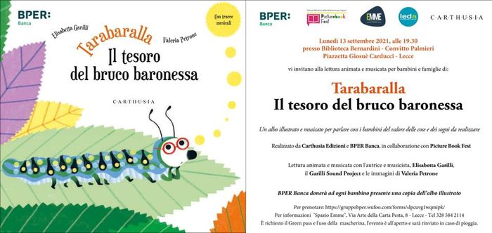 Featured image for “Tarabaralla. Il tesoro del bruco baronessa”