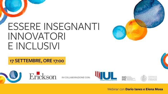 Featured image for “Essere insegnanti innovatori e inclusivi – webinar”