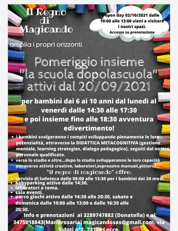 Featured image for “La scuola dopolascuola – open day”