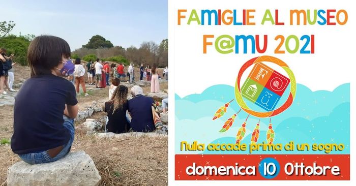 bambino al parco archeologico rudiae