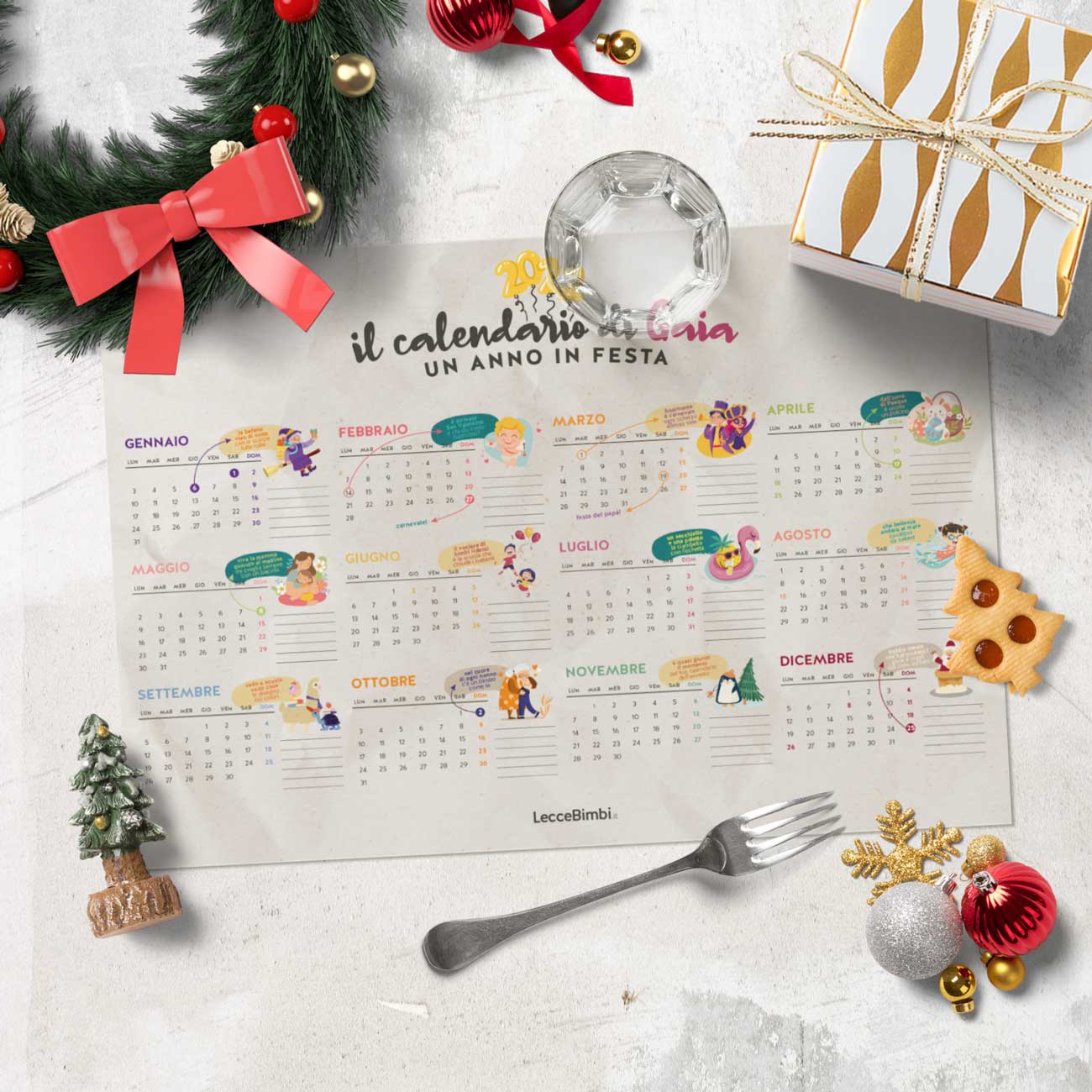 Featured image for “Tovaglietta "Calendario 2026"”