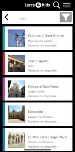 scehermata app lecce4kids