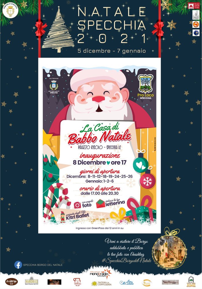 Featured image for “La Casa di Babbo Natale nel Borgo di Specchia”