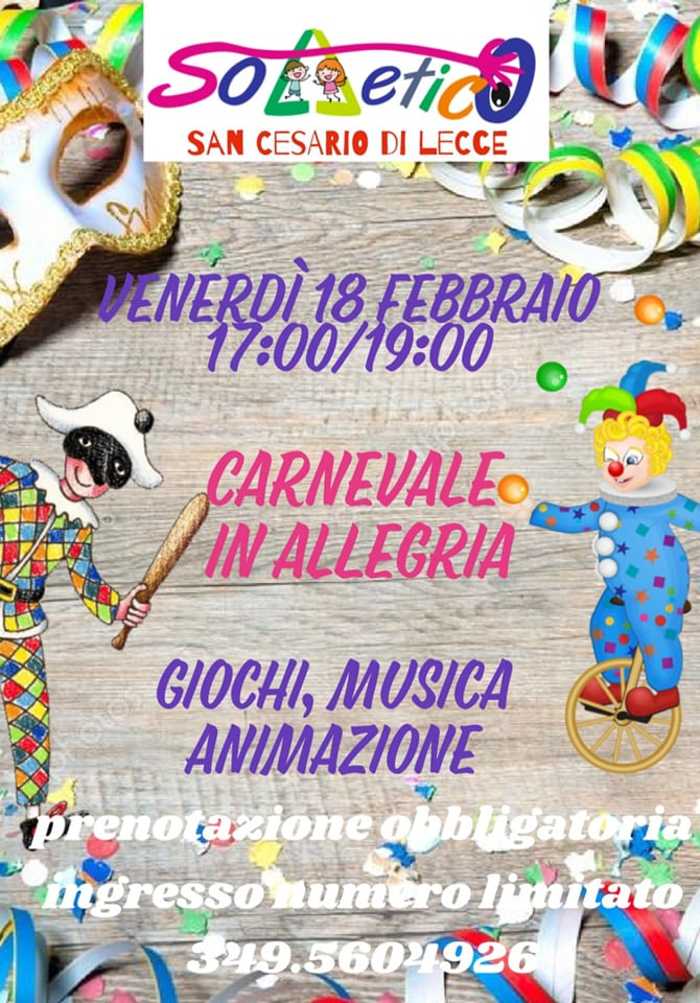 Featured image for “Carnevale in allegria”