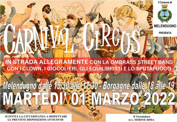 locandina ufficiale carnival circus melendugno 2022