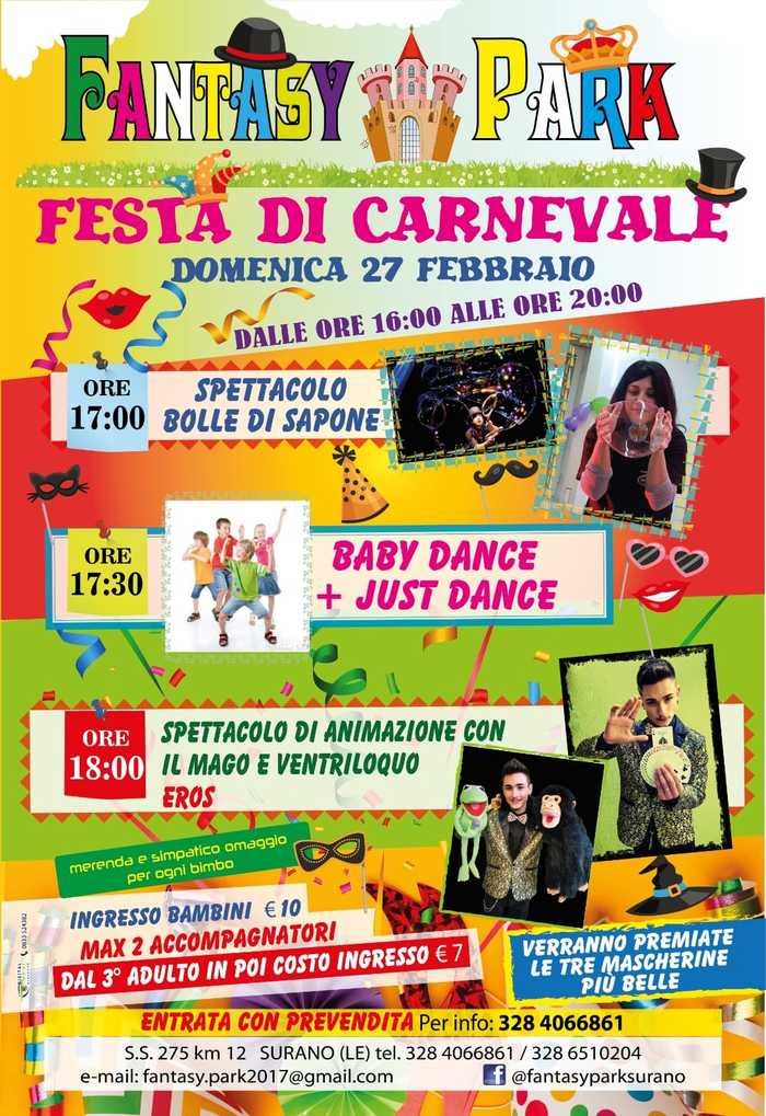 locandina ufficiale festa carnevale surano 2022