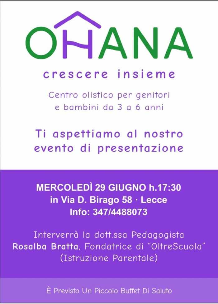 Featured image for “Ohana – inaugurazione Centro olistico”