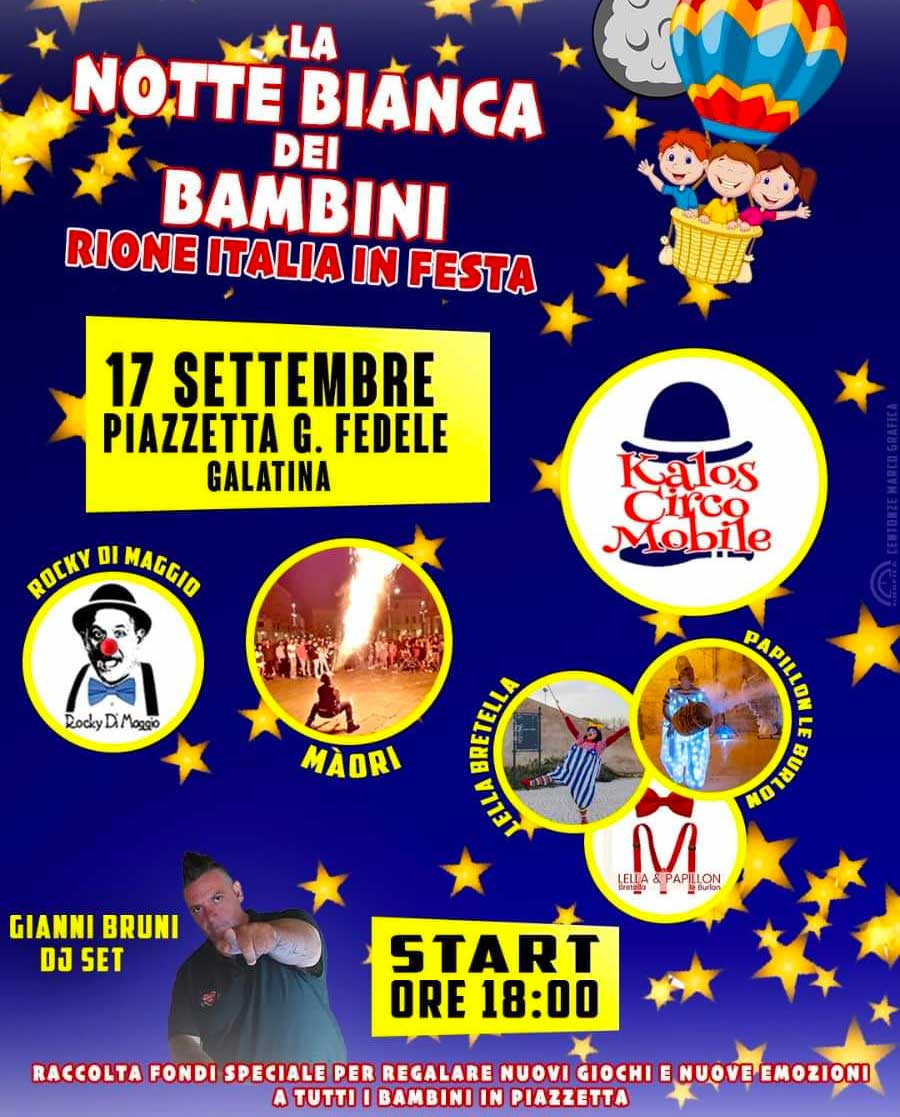 Featured image for “La notte bianca dei Bambini – Rione Italia in festa”