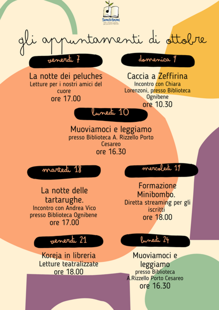 Featured image for “Gli appuntamenti di ottobre – Semiminimi”