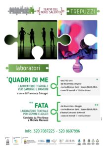 locandina laboratori teatrali novoli e trepuzzi 2022