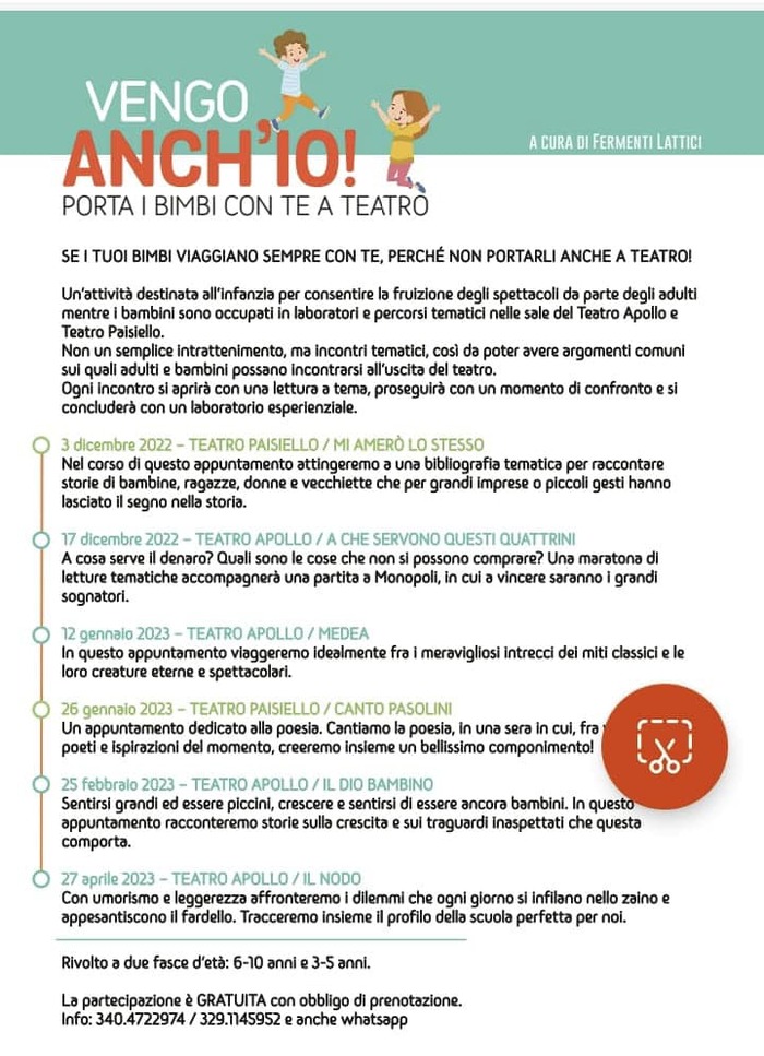 programma di vengo anch'io 2023 lecce
