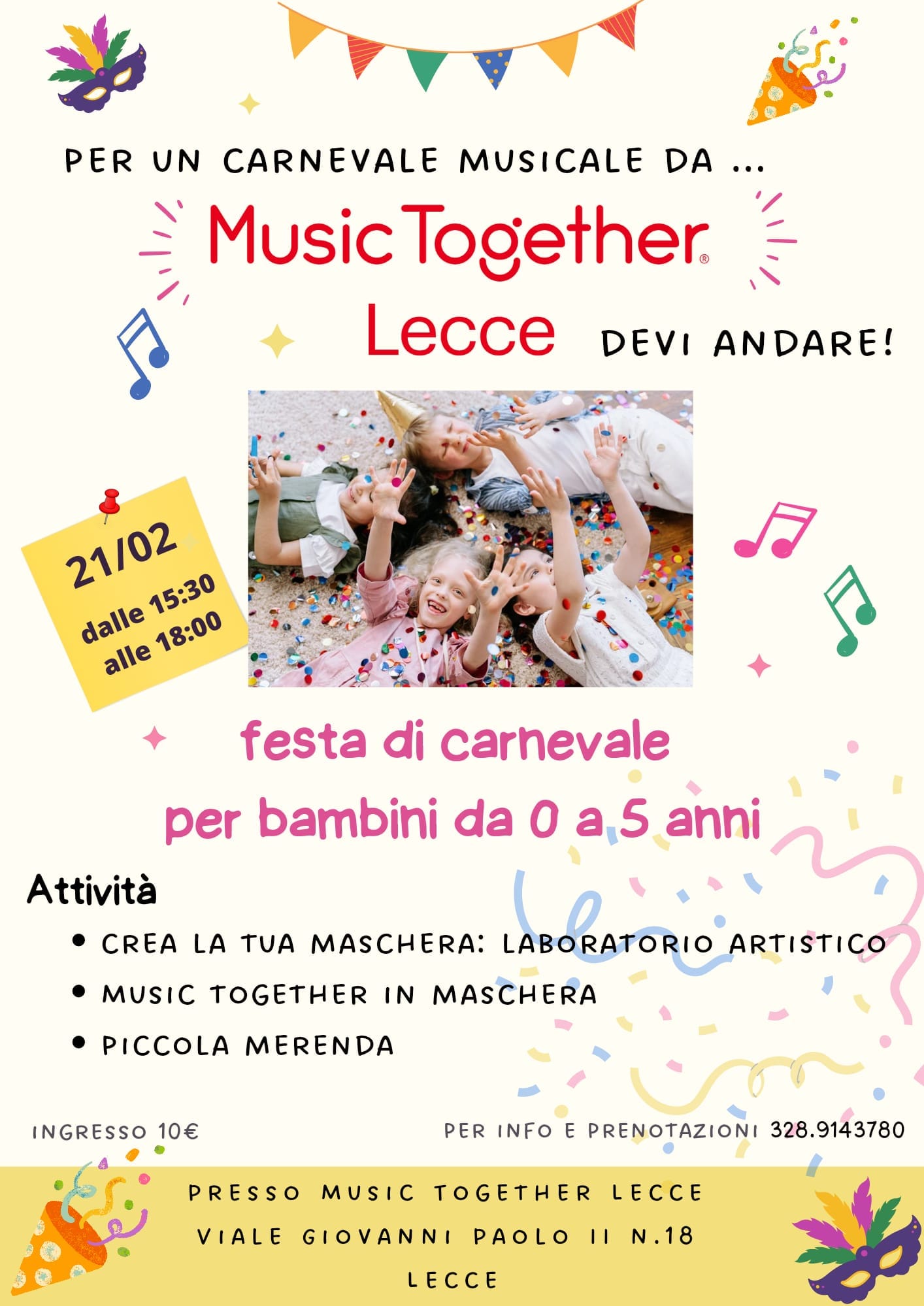 Featured image for “Il Carnevale musicale di Music together”