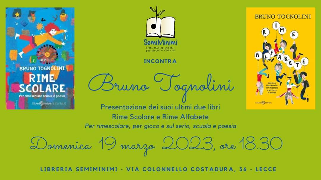 Featured image for “Bruno Tognolini presenta Rime Scolare”