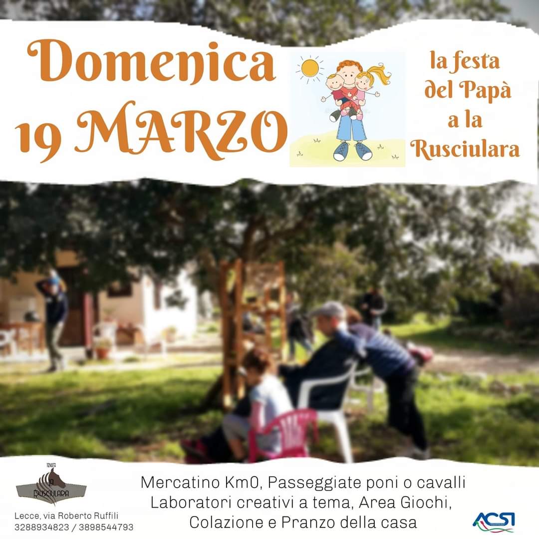Featured image for “Festa del papà alla Rusciulara”