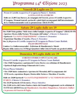 Programma Cavalcata storica di Nardò 2023