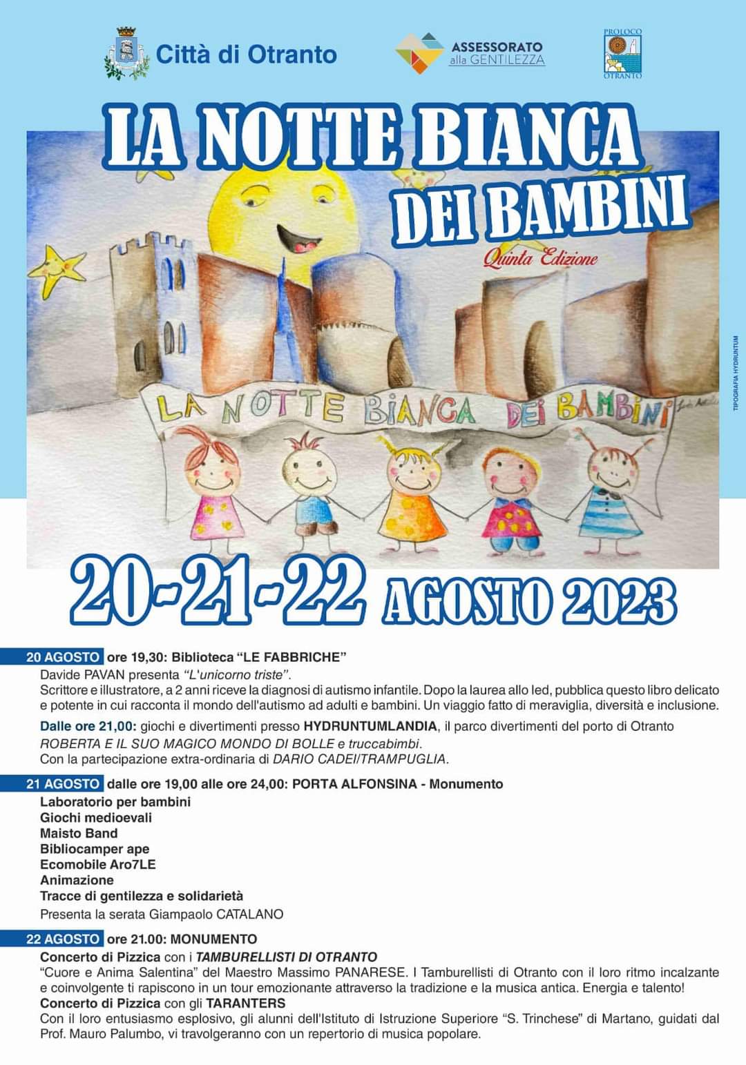 Featured image for “Notte bianca dei bambini a Otranto 2023”