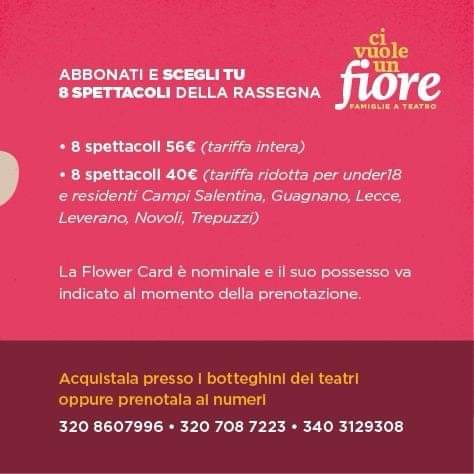 Prezzi abbonamento Teatro bambini salento