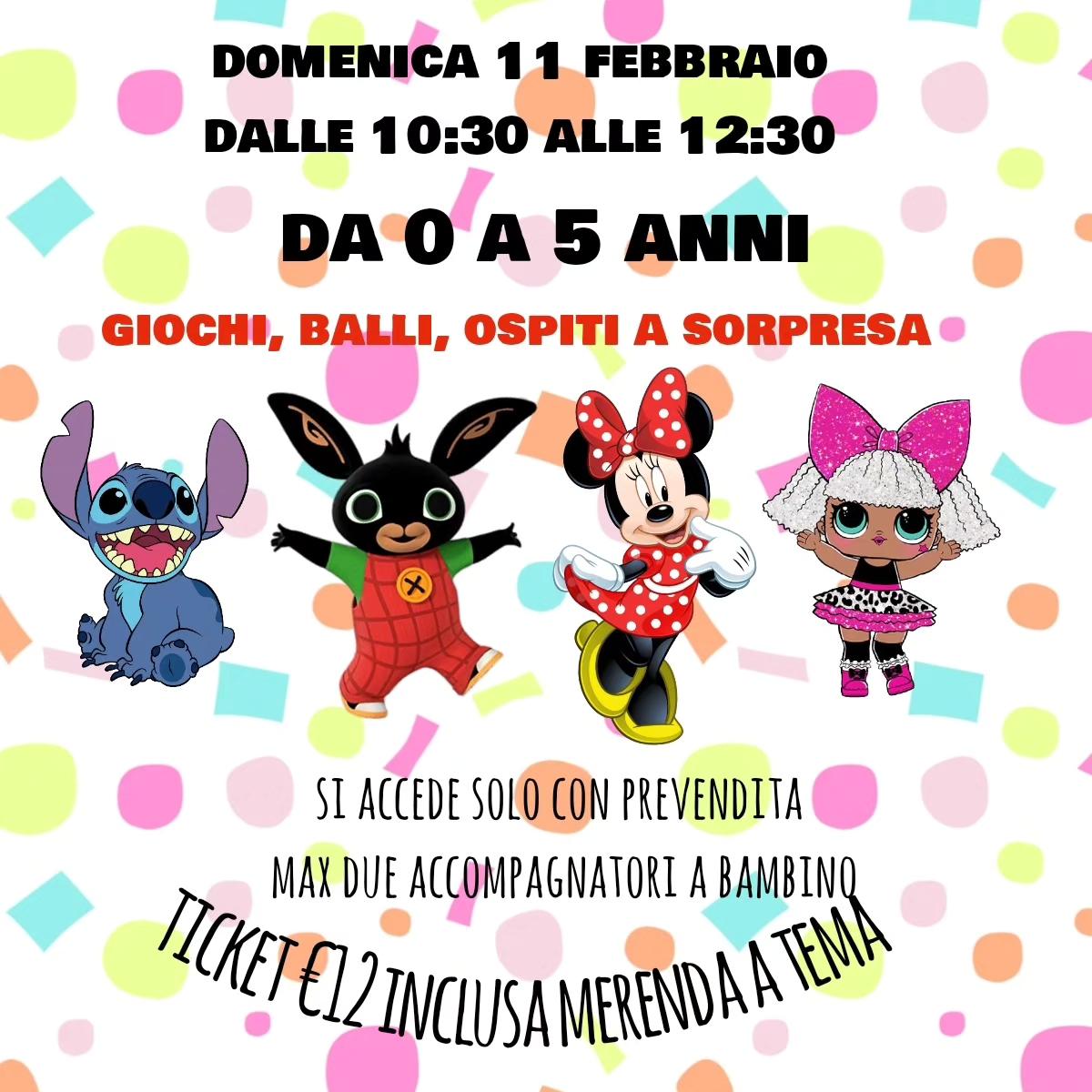 Festa Carnevale 0-5 anni - Solletico Lecce