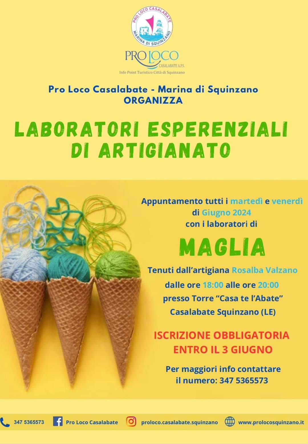 Featured image for “Laboratori esperienziali di artigianato – Maglia”