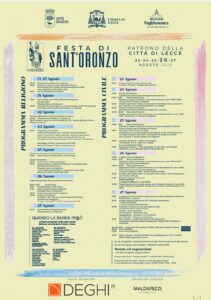 Il programma della Festa di Sant'Oronzo 2024 a Lecce