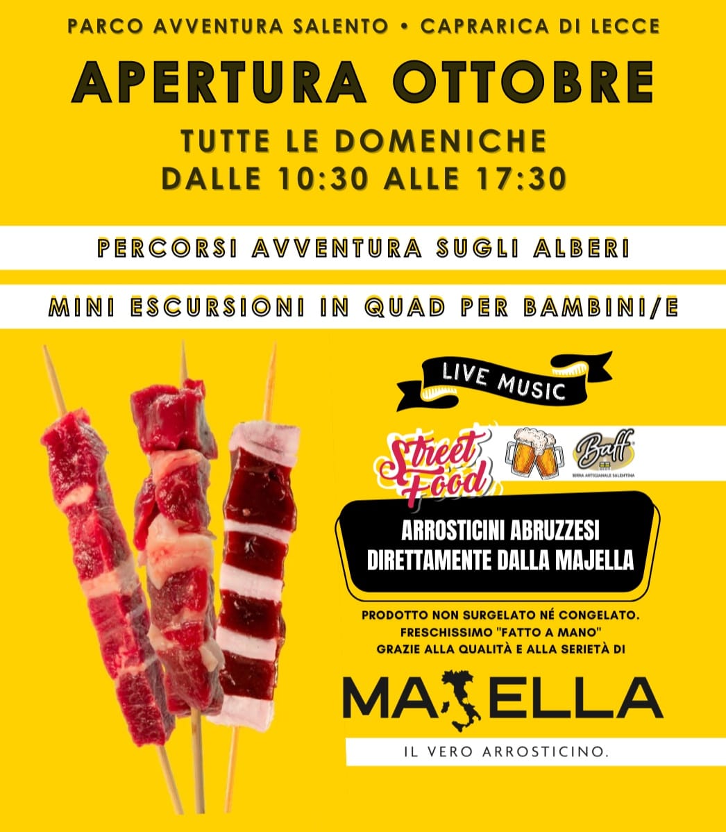 Featured image for “Parco Avventura Salento – Apertura ottobre 2024”