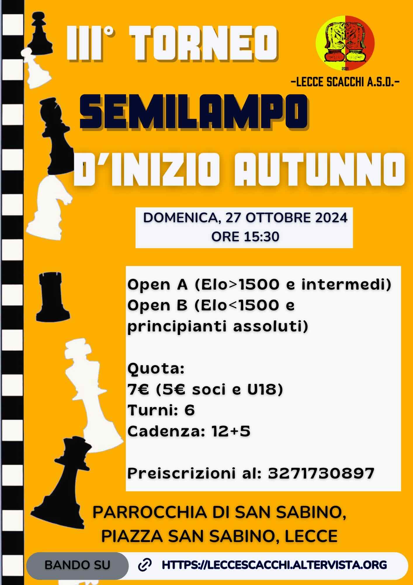 Featured image for “Torneo Scacchi – San Sabino Lecce”