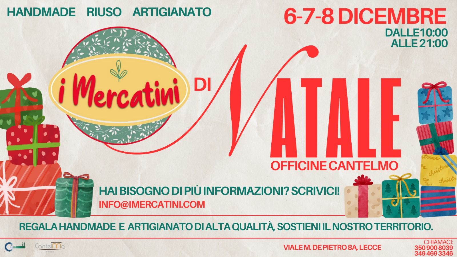 Featured image for “Tornano i Mercatini di Natale alle Officine Cantelmo di Lecce”