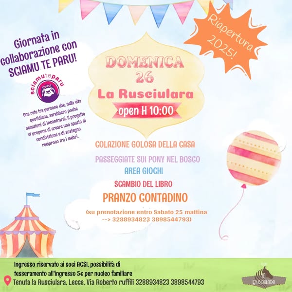 Featured image for “LA Rusciulara – riapertura”
