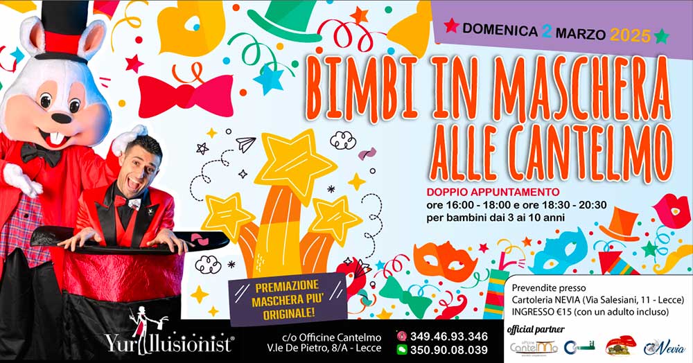 Featured image for “Bimbi in Maschera alle Officine Cantelmo”
