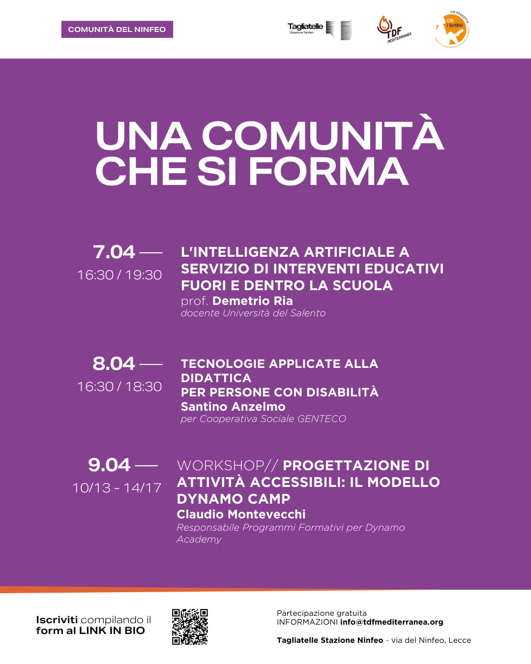 Featured image for “Innovazione, inclusione e apprendimento: 3 giorni di incontri a Tagliatelle”