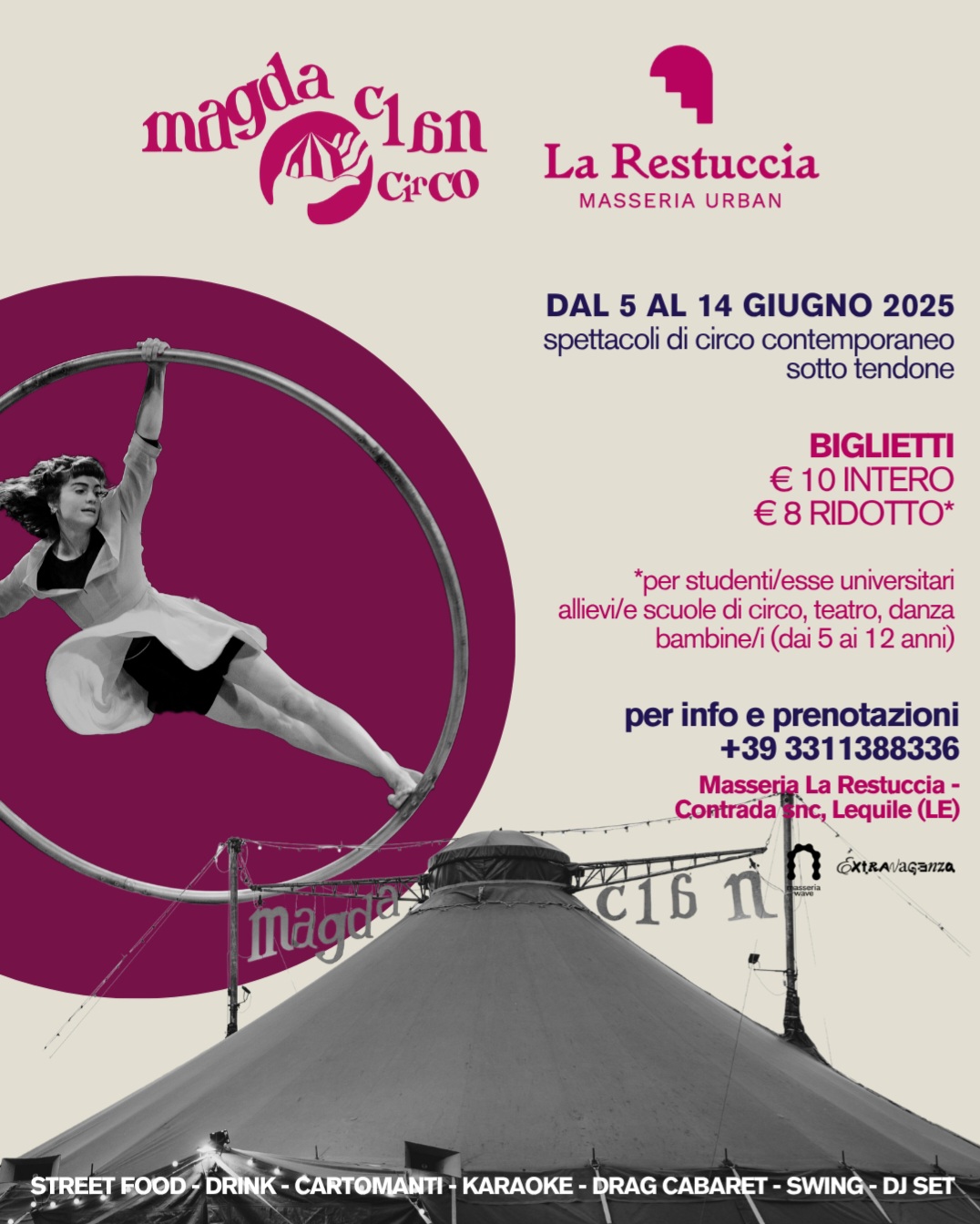 Featured image for “MagdaClan Circo approda a Lequile”