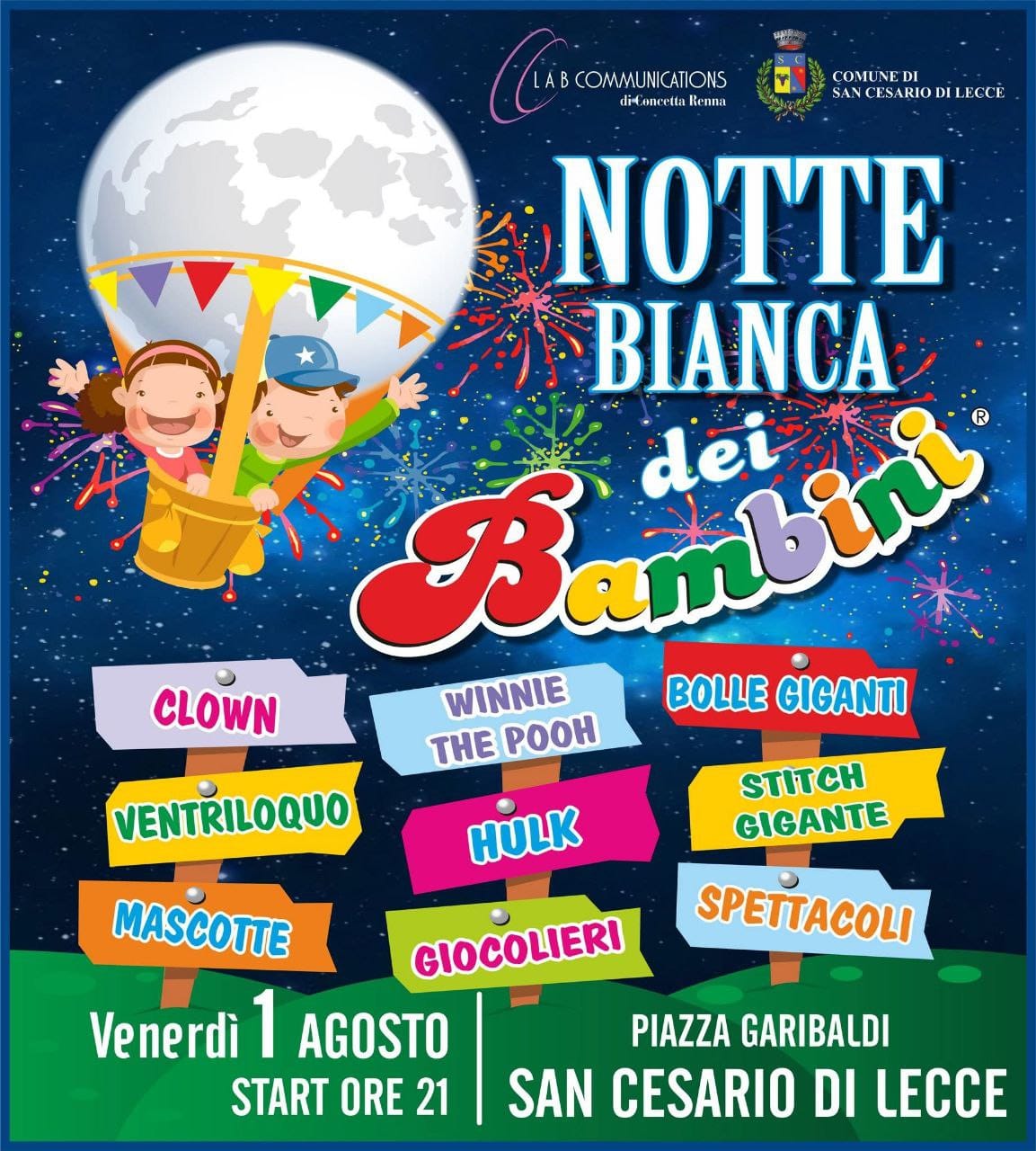 Featured image for “La Notte Bianca dei bambini a San Cesario”