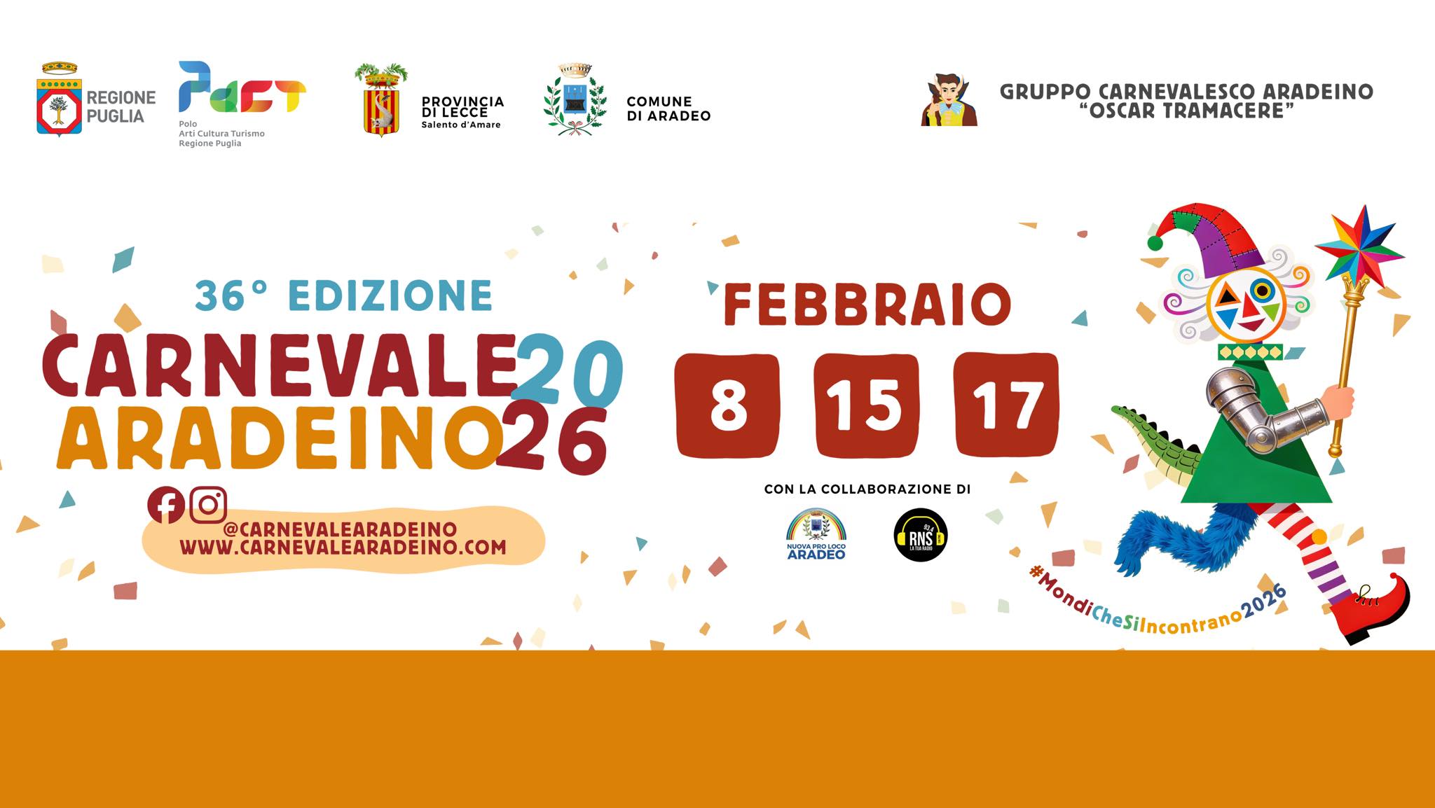 Featured image for “Carnevale aradeino 2026”