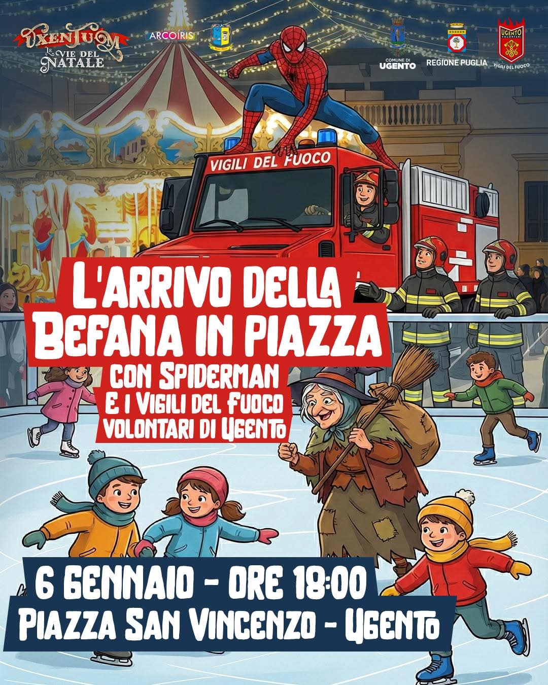 Featured image for “Arrivo della Befana in piazza”