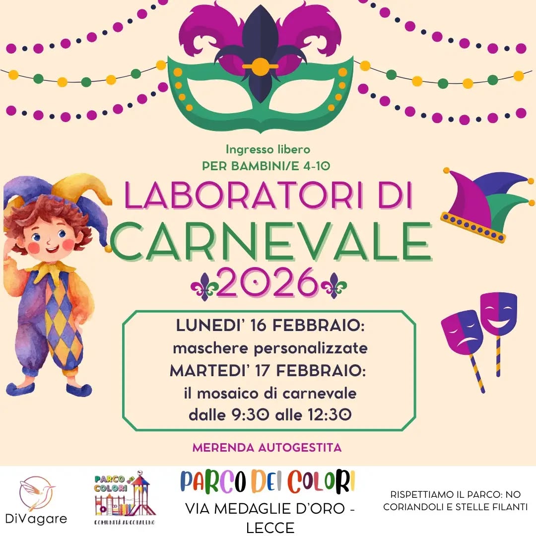 Featured image for “Laboratorio di Carnevale”
